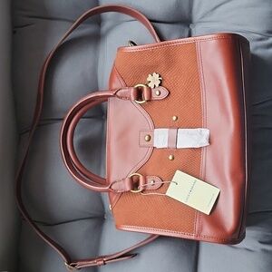 Lucky Brand Cowhide Leather Crossbody Top Handle Satchel